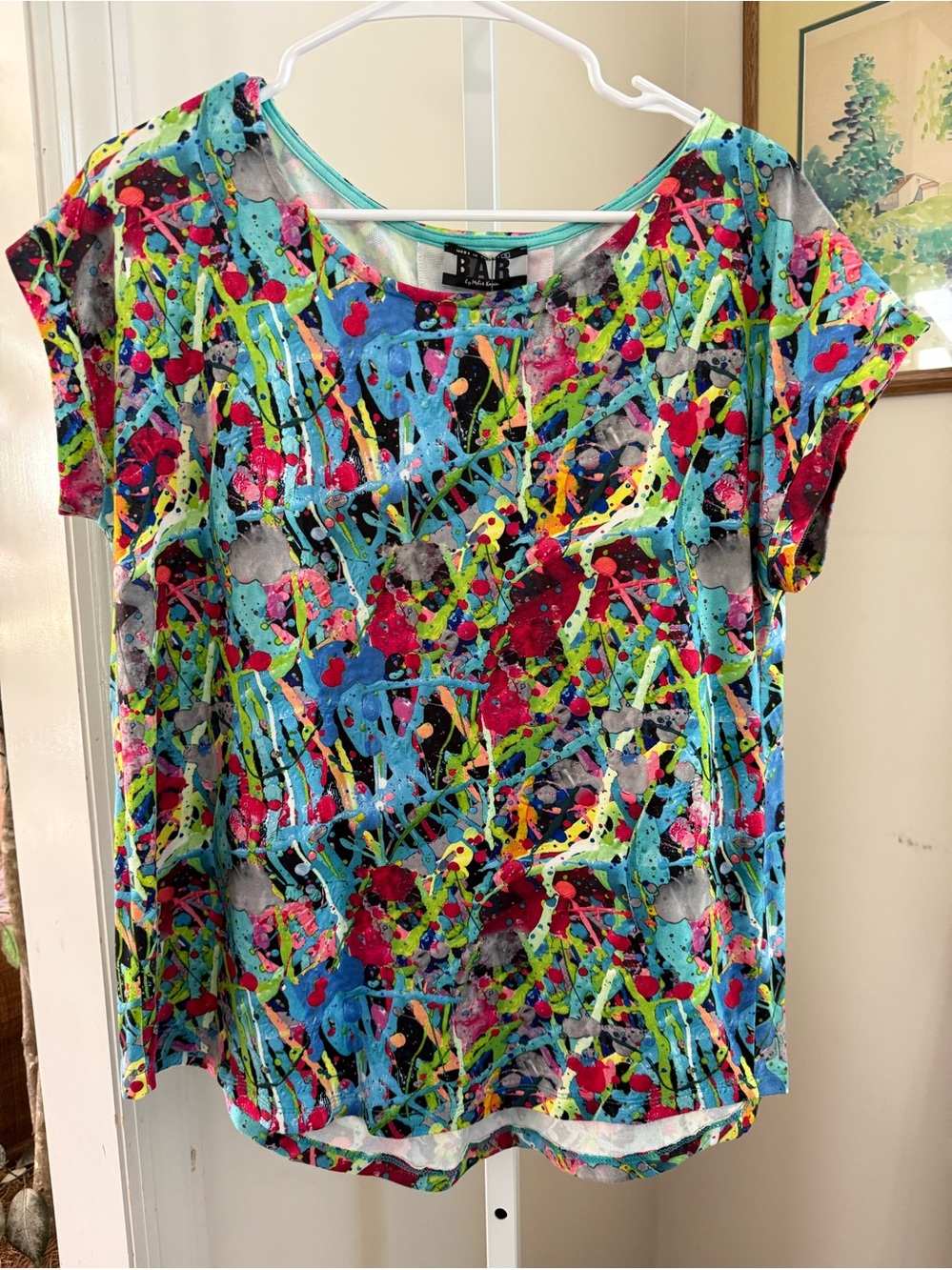 Bar by Melis Kazan. Colorful Abstract Top. NWT. Size Small
